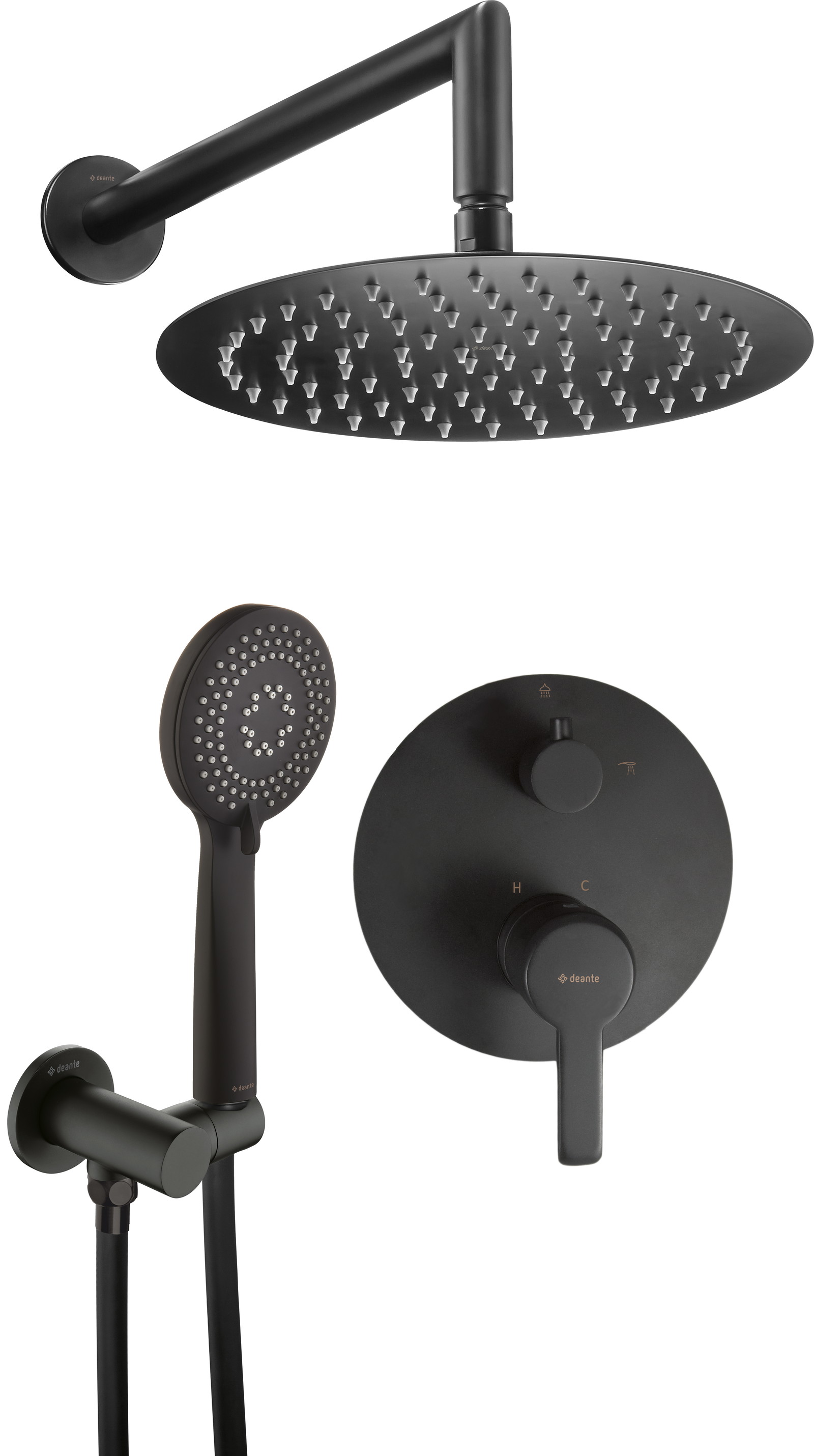 ARNIKA Concealed shower set - nero - NAC_N9QP - Deante